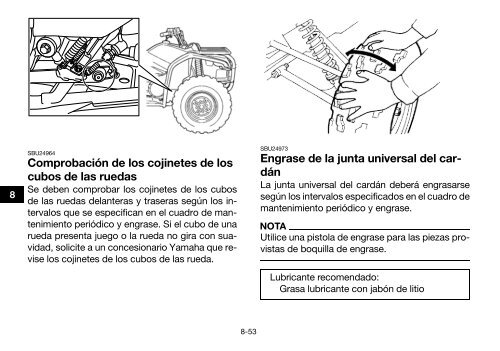 Yamaha GRIZZLY 450 - 2015 - Manuale d'Istruzioni Espa&ntilde;ol