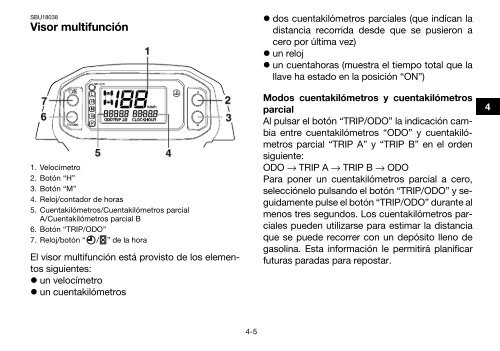 Yamaha GRIZZLY 450 - 2015 - Manuale d'Istruzioni Espa&ntilde;ol