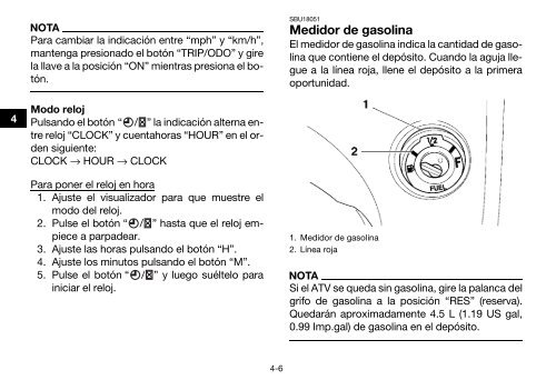 Yamaha GRIZZLY 450 - 2015 - Manuale d'Istruzioni Espa&ntilde;ol