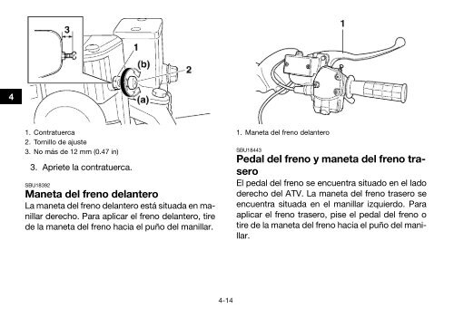 Yamaha GRIZZLY 450 - 2015 - Manuale d'Istruzioni Espa&ntilde;ol