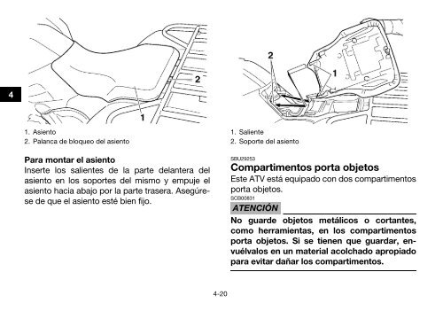 Yamaha GRIZZLY 450 - 2015 - Manuale d'Istruzioni Espa&ntilde;ol