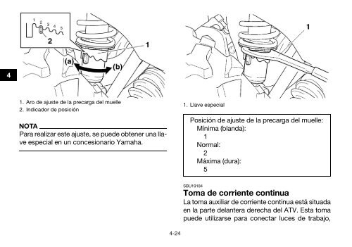 Yamaha GRIZZLY 450 - 2015 - Manuale d'Istruzioni Espa&ntilde;ol