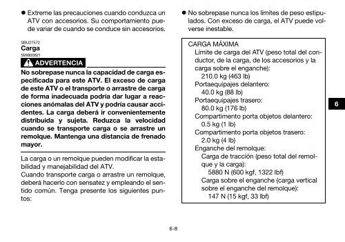 Yamaha GRIZZLY 450 - 2015 - Manuale d'Istruzioni Espa&ntilde;ol