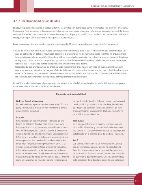 Manual sobre recaudación y cobranza de tributos