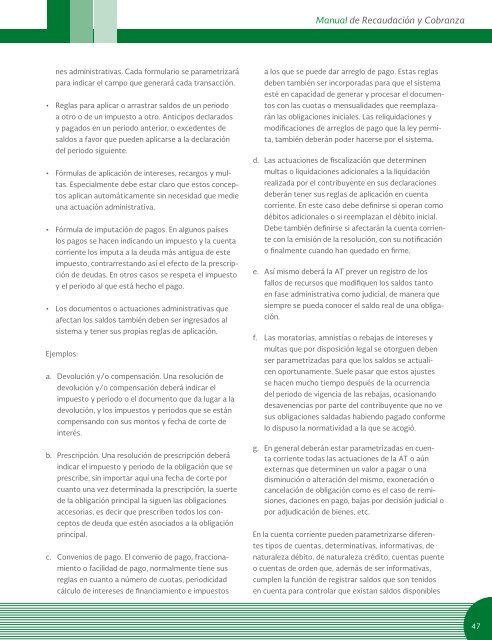 Manual sobre recaudación y cobranza de tributos