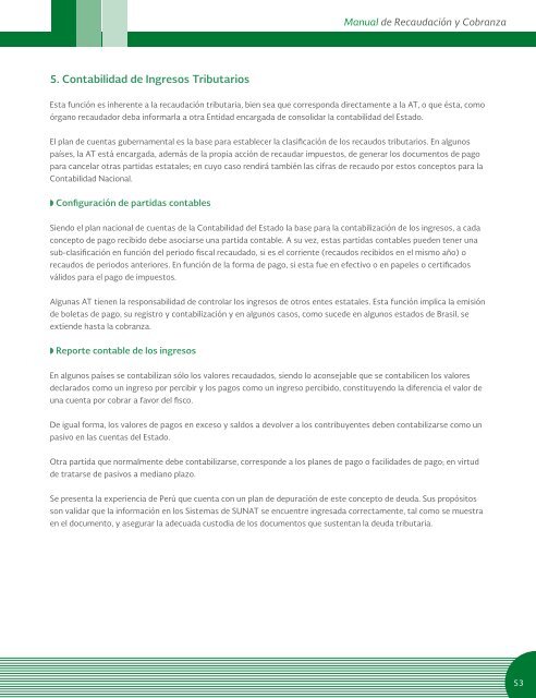 Manual sobre recaudación y cobranza de tributos