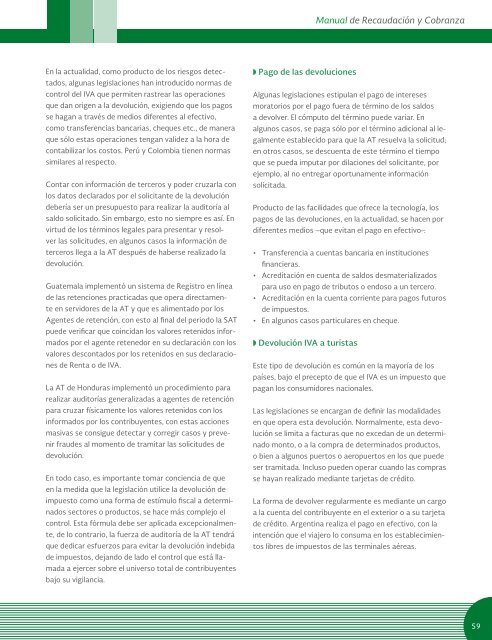 Manual sobre recaudación y cobranza de tributos