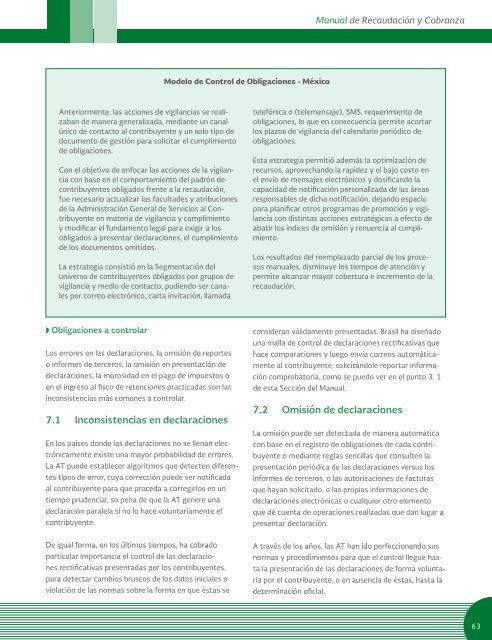 Manual sobre recaudación y cobranza de tributos