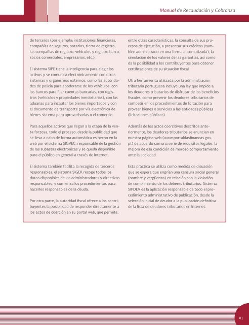 Manual sobre recaudación y cobranza de tributos