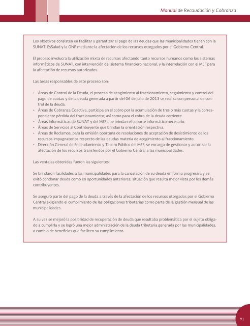 Manual sobre recaudación y cobranza de tributos