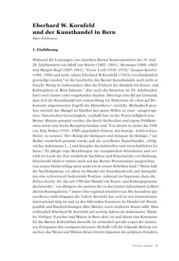 Eberhard W. Kornfeld und der Kunsthandel in Bern - Berner ...