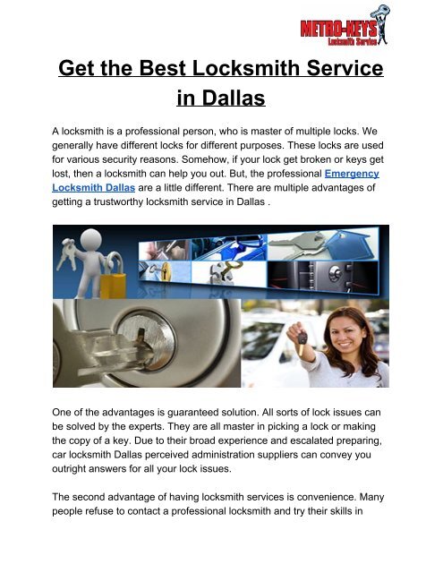 Lock repair service Dallas