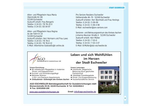 Seniorenwegweiserr2009:Layout 1.qxd - Integration in Eschweiler