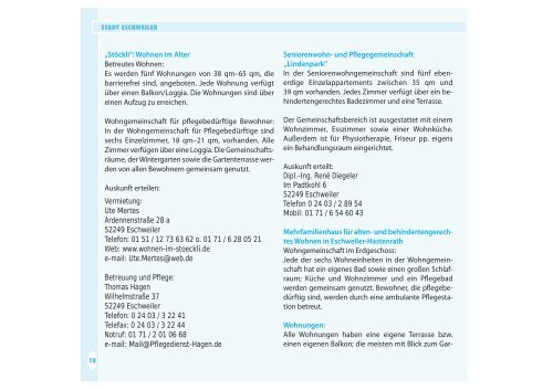 Seniorenwegweiserr2009:Layout 1.qxd - Integration in Eschweiler