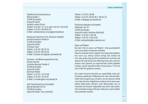 Seniorenwegweiserr2009:Layout 1.qxd - Integration in Eschweiler