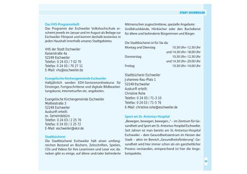 Seniorenwegweiserr2009:Layout 1.qxd - Integration in Eschweiler