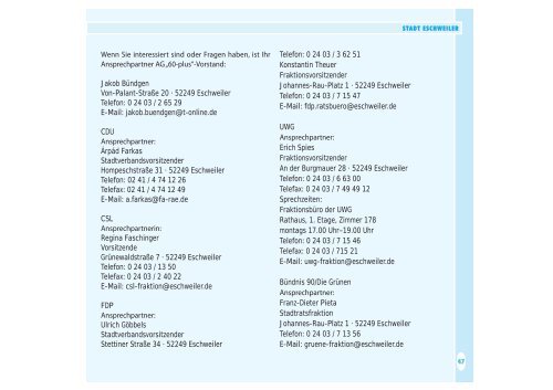 Seniorenwegweiserr2009:Layout 1.qxd - Integration in Eschweiler