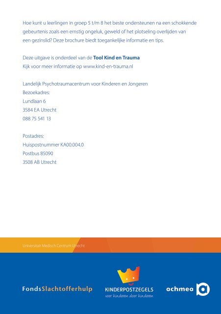 Toolkit Kind en Trauma