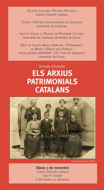 ELS ARXIUS PATRIMONIALS CATALANS