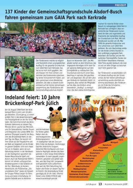 Urlaub in Geranien - Alsdorfer Stadtmagazin