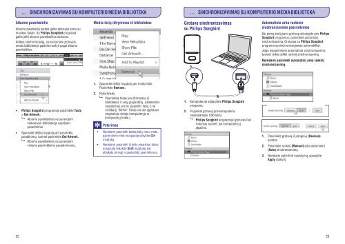 Philips GoGEAR Baladeur MP4 - Mode d&rsquo;emploi - LIT