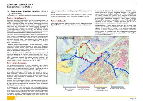 STADIO DELLA ROMA – TOR DI VALLE Generale Relazione Descrittiva