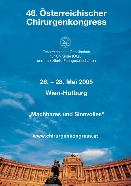 46. Österreichischer Chirurgenkongress - 54. Österreichischer ...