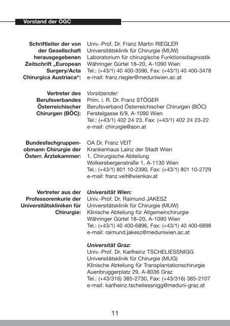46. Österreichischer Chirurgenkongress - 54. Österreichischer ...