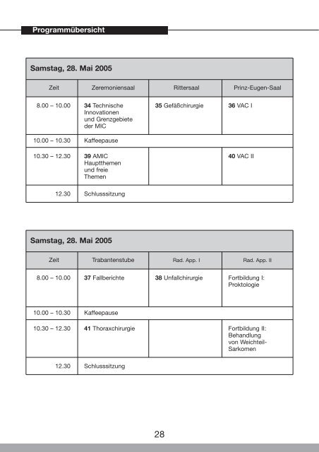 46. Österreichischer Chirurgenkongress - 54. Österreichischer ...