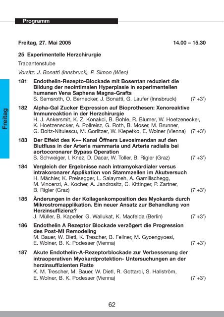 46. Österreichischer Chirurgenkongress - 54. Österreichischer ...