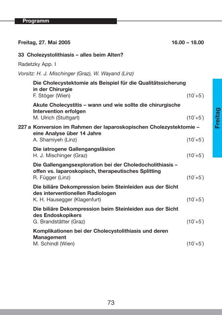 46. Österreichischer Chirurgenkongress - 54. Österreichischer ...