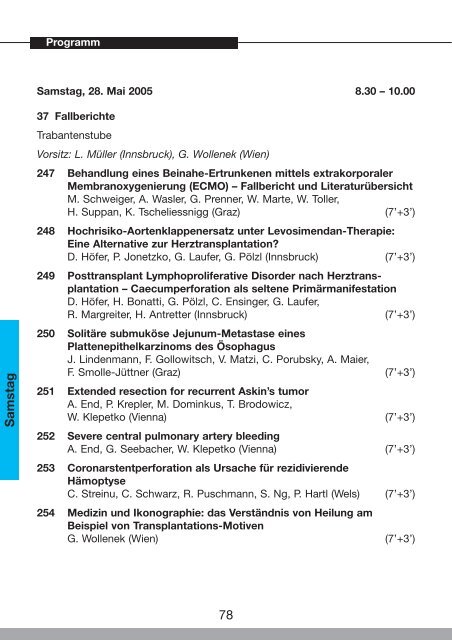 46. Österreichischer Chirurgenkongress - 54. Österreichischer ...