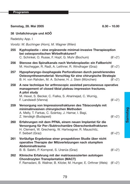 46. Österreichischer Chirurgenkongress - 54. Österreichischer ...