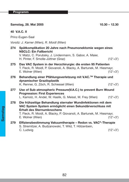 46. Österreichischer Chirurgenkongress - 54. Österreichischer ...