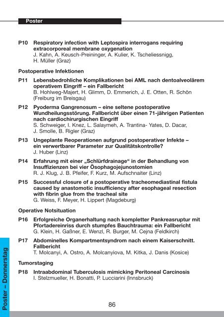 46. Österreichischer Chirurgenkongress - 54. Österreichischer ...