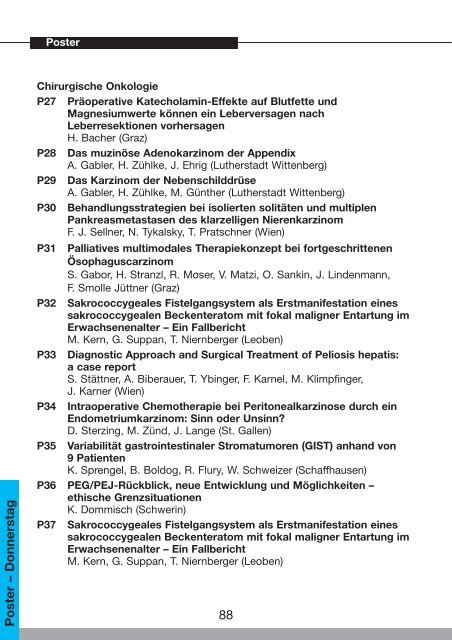 46. Österreichischer Chirurgenkongress - 54. Österreichischer ...