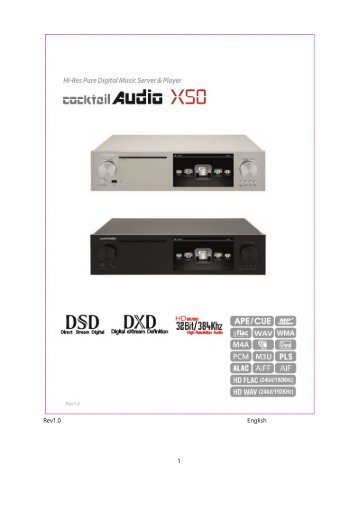 CocktailAudio X50 User Manual English Ver. 1.0