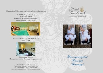 Hotel Innsbruck Massageangebot