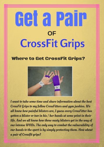Where to Get a Pair of Crossfit Grips - Grip Review