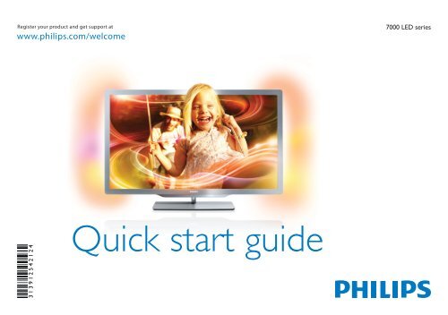 Philips 7000 series T&eacute;l&eacute;viseur LED Smart TV - Guide de mise en route - DAN