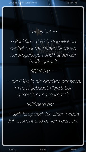 Inoffizielles PlayStation eMagazin KRYSCHEN #031