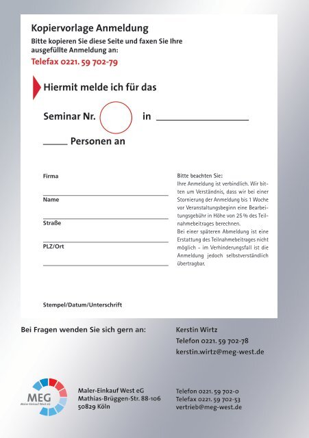 Seminarprogramm XV