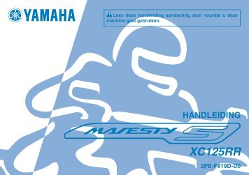 Yamaha Majesty S 125 - 2014 - Manuale d'Istruzioni Nederlands