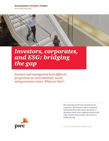 Investors corporates and ESG bridging the gap
