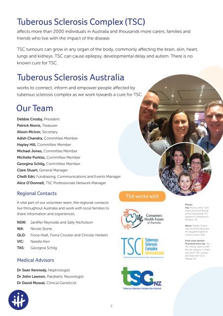 Tuberous Sclerosis Australia Annual Report 2015-16