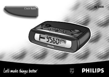 Philips Radio-rÃ©veil - Mode dâemploi - ENG