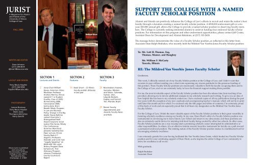 faculty news - College of Law - University of Illinois at Urbana ...