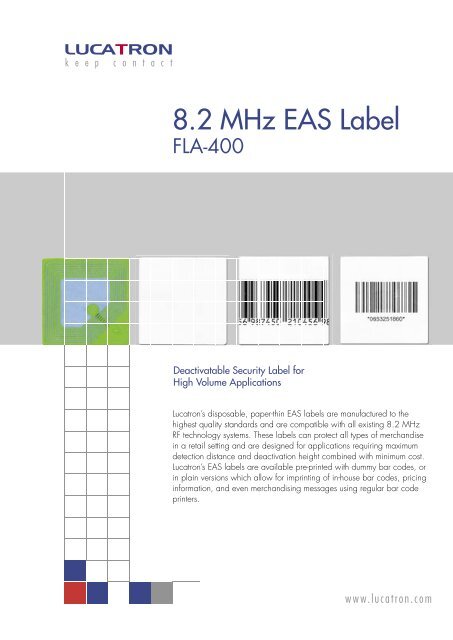 8.2 MHz EAS Label