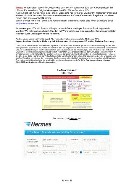 Ankaufliste volle Toner Tinte November2016 PDF Yumpu