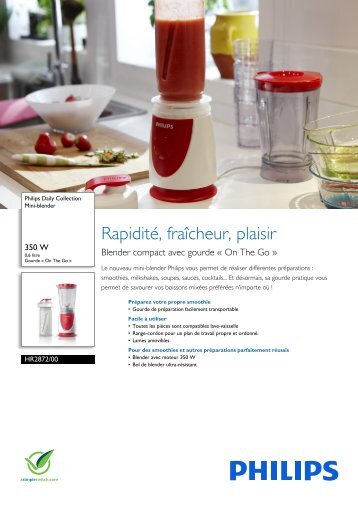 Philips Blender Philips HR2872/00 - fiche produit